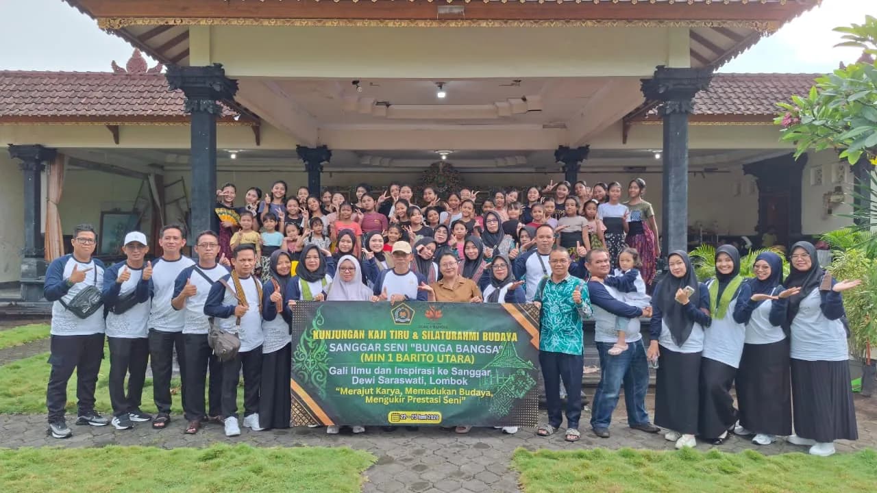 Dari Barito Utara ke Lombok, Sanggar Bunga Bangsa MIN 1 Barut Perkuat Prestasi Seni dan Budaya