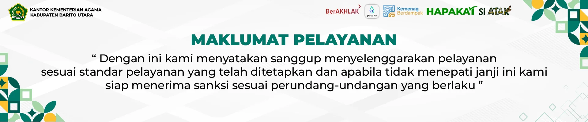 Maklumat Pelayanan Kemenag Barito Utara
